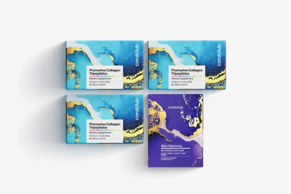 Promarine Collagen Tripeptides (1-month course) & Skin Harmony Biocellulose Facial Mask (5 sachets)